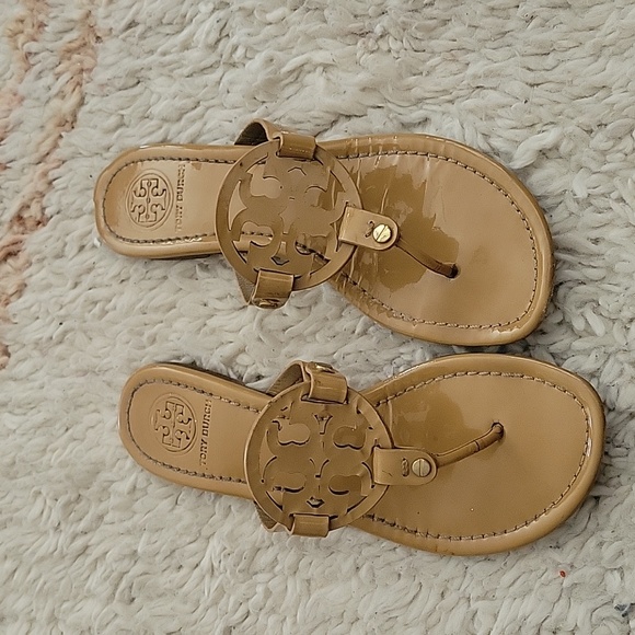Tory Burch Shoes - Tory Burch Patent Sand Miller Sandals Size 8